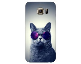 Husa Silicon Soft Upzz Print Samsung S6 Model Cool Cat