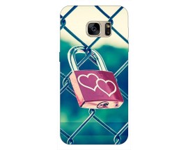 Husa Silicon Soft Upzz Print Samsung S7 Model Heart Lock
