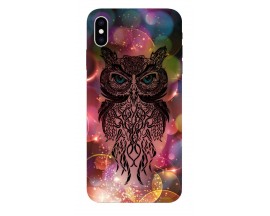 Husa Silicon Soft Upzz Print iPhone Xs sau X Model Sparkle Owl