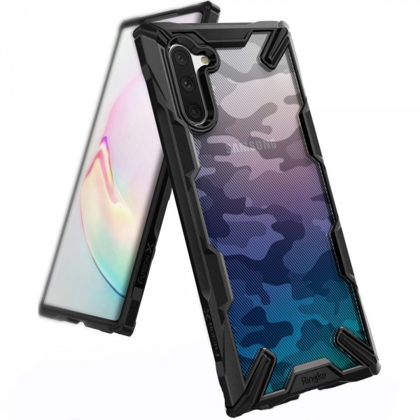 Husa Premium Ringke Fusion Samsung Galaxy Note 10 Camo Black itelmobile.ro imagine noua 2022