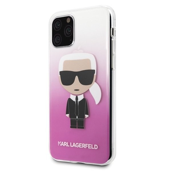 Husa Premium Karl Lagerfeld iPhone 11 Pro Glitter Karl Roz, Silicon image3