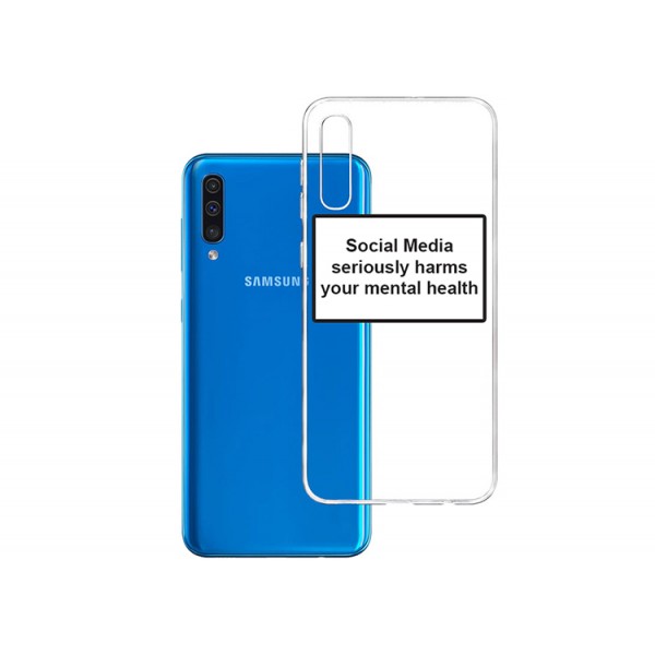 Husa Spate Silicon Upzz Label Samsung Galaxy A50 Model Social itelmobile.ro imagine noua 2022