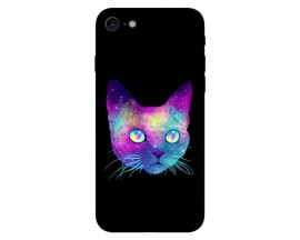 Husa Silicon Soft Upzz Print IPhone Se 2 ( 2020 ) ,Model Neon Cat