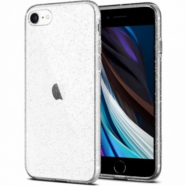 Husa Premium Spigen Liquid Crystal Glitter iPhone Se 2 (2020) ,silicon ,transparent geekmall.ro imagine noua tecomm.ro