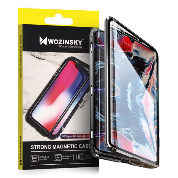 Husa Premium Magneto Glass 360 Grade Upzz Pro iPhone Se 2 ( 2020 ) Negru Transparent geekmall.ro imagine noua tecomm.ro