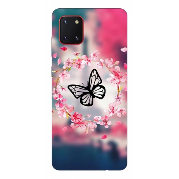 Husa Silicon Soft Upzz Print Samsung Galaxy Note 10 Lite Model Butterfly