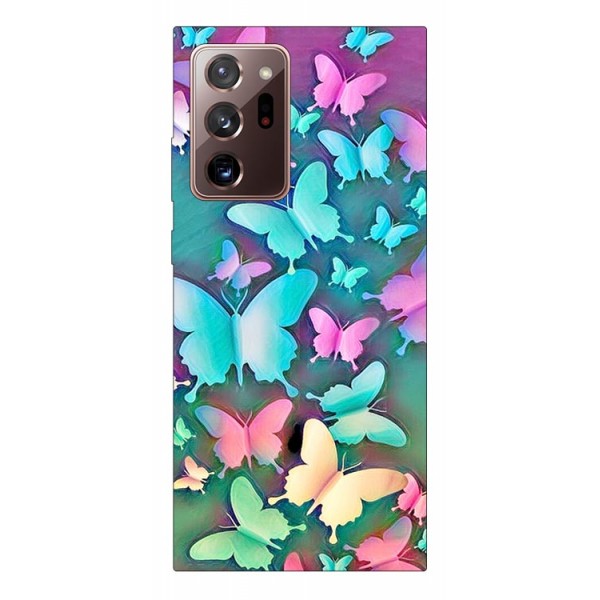 Husa Silicon Soft Upzz Print Samsung Galaxy Note 20 Ultra Model Colorfull Butterflies itelmobile.ro imagine noua 2022