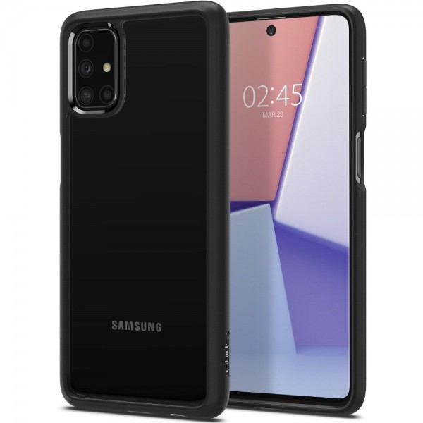 Husa Premium Spigen Ultra Hybrid Samsung Galaxy M31s, Transparenta Cu Margini Negre