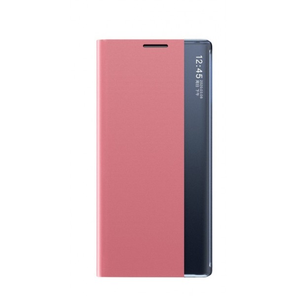 Husa Flip Cover Smart Sleep Upzz Compatibila Cu Samsung Galaxy Note 20 Ultra Roz