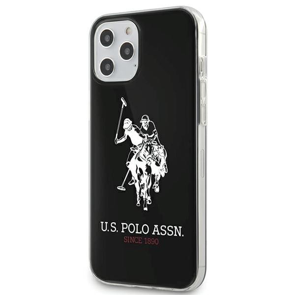 Husa Premium Originala Us Polo Assn iPhone 12 / iPhone 12 Pro,colectia Big Logo ,negru - Ushcp12mtpuhrbk