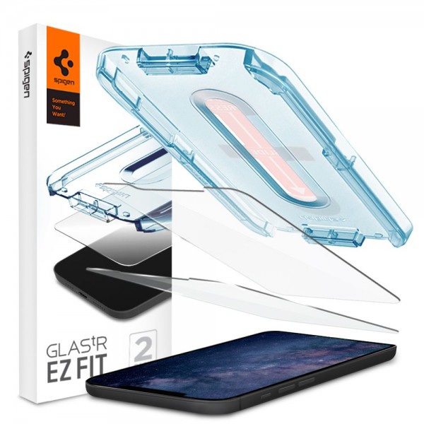 Folie Premium Ecran Sticla Securizata Spigen Glass Tr Ez Fit iPhone 12 / iPhone 12 Pro ,kit Complet De Montaj ,2 Bucati itelmobile.ro imagine noua 2022