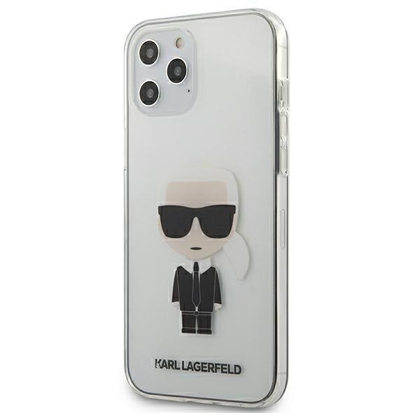 Husa Premium Originala Karl Lagerfeld Compatibila Cu iPhone 12 Pro Max ,colectia Ikonik Karl,transparenta – Klhcp12ltrik