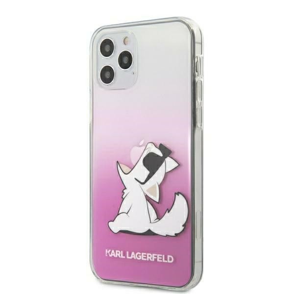 Husa Premium Originala Karl Lagerfeld Compatibila Cu iPhone 12 Pro Max ,colectia Choupette Fun,roz -klhcp12lcfnrcpi