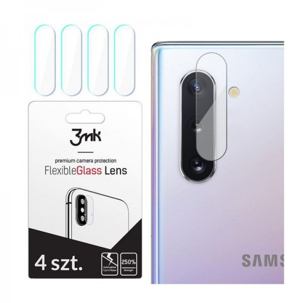 Set 4 Buc Folie Sticla Nano Glass Pentru Camera 3mk Samsung Galaxy Note 10 / Note 10 Plus , Transparenta