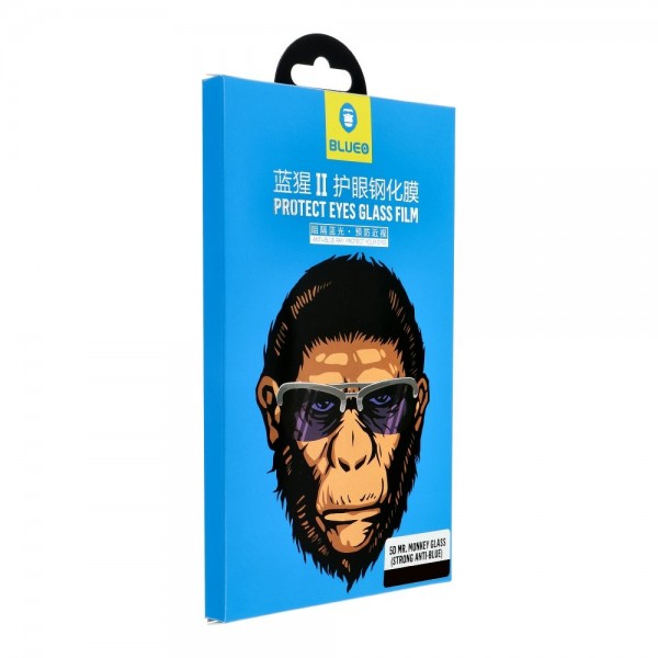 Folie Sticla Securizata Premium 5d Mr. Monkey Strong Hd iPhone 12 Pro Max, Full Cover Negru