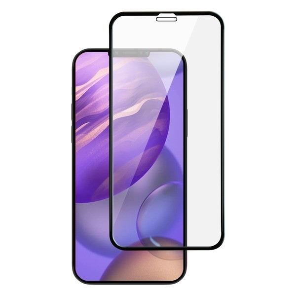 Folie Full Cover Premium X-one Extra Stong Pentru iPhone 12 / iPhone 12 Pro ,transparenta Cu Margine Neagra