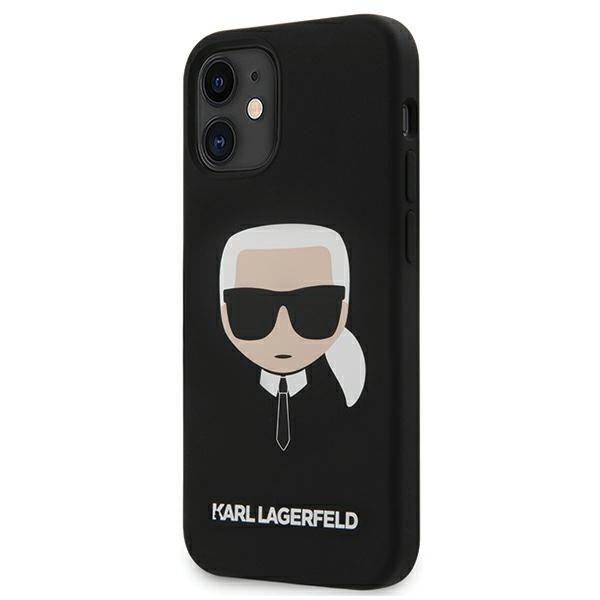 Husa Premium Karl Lagerfeld iPhone 12 Mini ,colectia Silicone Karl Head ,negru -klhcp12sslkhbk geekmall.ro imagine noua tecomm.ro