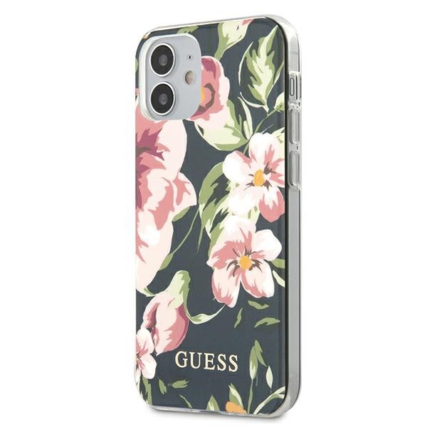 Husa Premium Originala Guess iPhone 12 Mini , Colectia Flower Nr3 – Guhcp12simlfl03