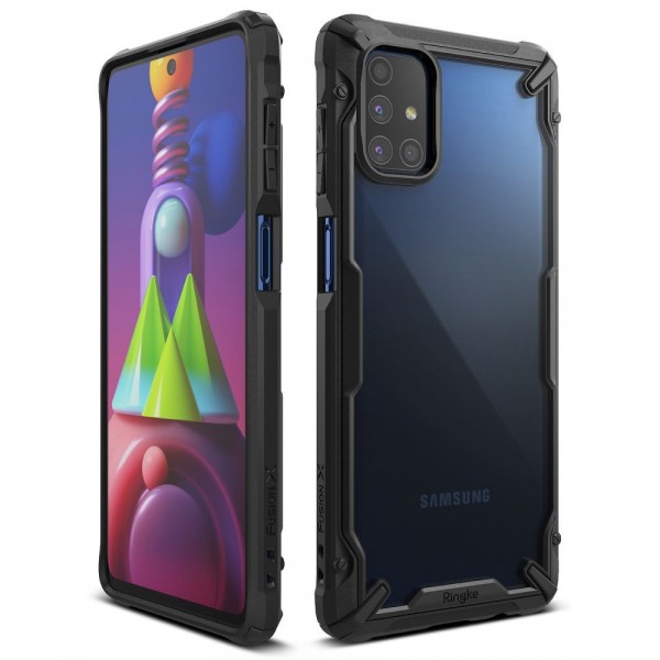 Husa Premium Ringke Fusion X Compatibila Cu Samsung Galaxy M51, Negru itelmobile.ro imagine noua 2022
