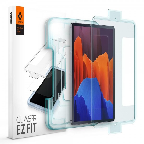 Folie Premium Originala Spigen Glass Tr Ez Fit Samsung Galaxy Tab S7+ Plus 12,4inch, Model T970 / T976, Transparenta itelmobile.ro imagine noua 2022