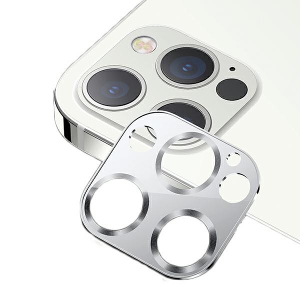Protectie Camera Usams Metal Si Sticla Securizata Pentru iPhone 12 Pro Max - Silver