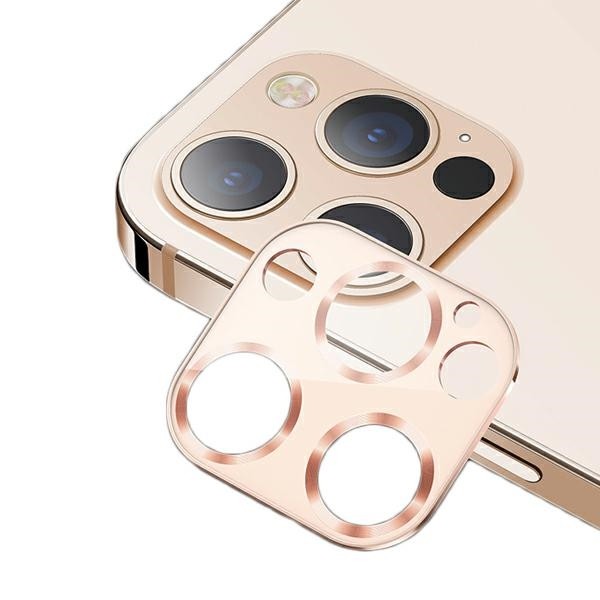 Protectie Camera Usams Metal Si Sticla Securizata Pentru iPhone 12 Pro Max - Gold