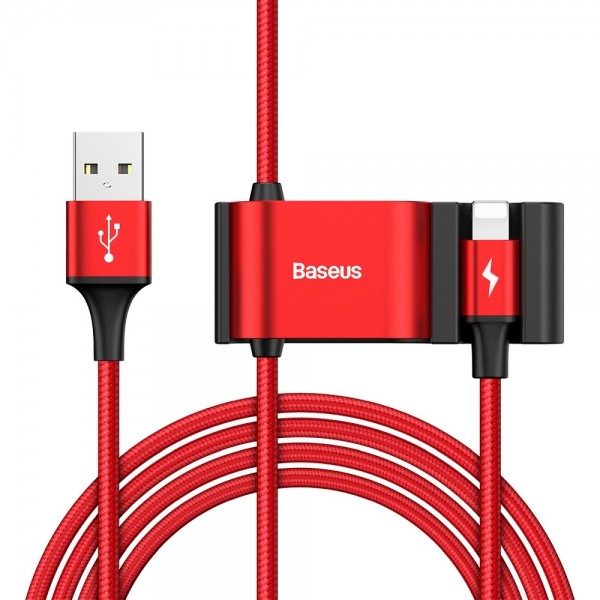 Cablu Date Premium Baseus Cu Prelungire De Porturi Pentru Bancheta Din Spate 2 X Usb, 1.5m, Lighning Rosu BASEUS imagine noua tecomm.ro