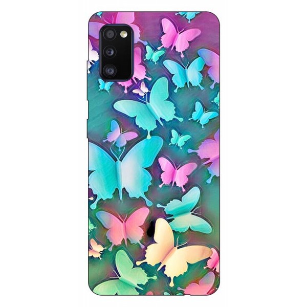 Husa Silicon Soft Upzz Print Compatibila Cu Samsung Galaxy A02s Model Colorfull Butterflies