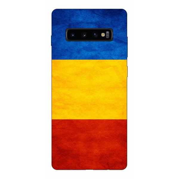 Husa Silicon Soft Upzz Print Compatibila Cu Samsung Galaxy S10+ Plus Model Tricolor