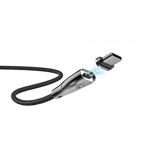 Cablu Incarcare Hoco Blaze Cu Cap Magnetic Detasabil, Mufa Type-c Compatibil Cu Device-uri Cu Mufa Type - C, Negru U75