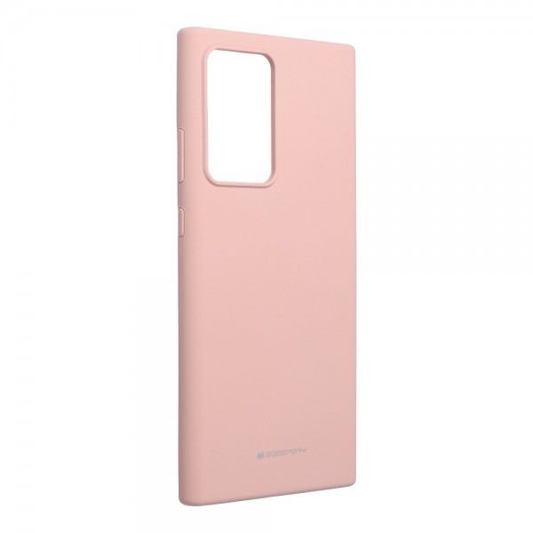 Husa Spate Mercury Silicone Compatibila Cu Samsung Galaxy Note 20 Ultra, Interior Alcantara Soft , Roz Goospery imagine noua 2022