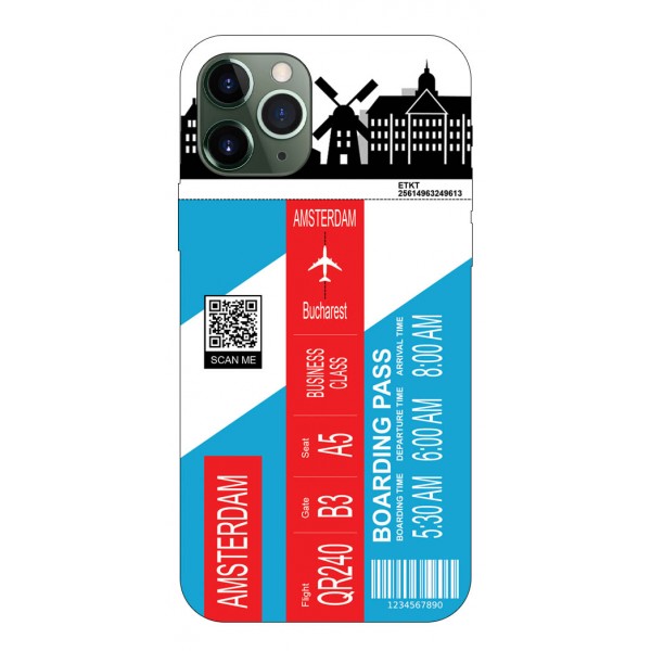 Husa Silicon Soft Upzz Print Travel Compatibila Cu iPhone 12 Pro Max Model Amsterdam
