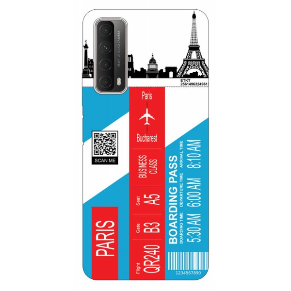 Husa Silicon Soft Upzz Print Travel Compatibila Cu Huawei P Smart 2021 Model Paris