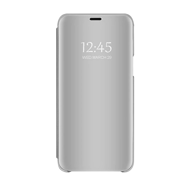 Husa Tip Carte S View Mirror Compatibila Cu Samsung Galaxy A02s ( Model Sm-a02f/ds) , Silver