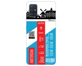 Husa Silicon Soft Upzz Print Travel Compatibila cu Samsung Galaxy A71 Model Amsterdam