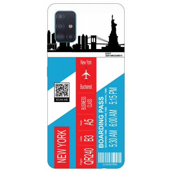 Husa Silicon Soft Upzz Print Travel Compatibila Cu Samsung Galaxy A71 Model New York