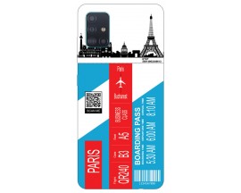 Husa Silicon Soft Upzz Print Travel Compatibila cu Samsung Galaxy A71 Model Paris
