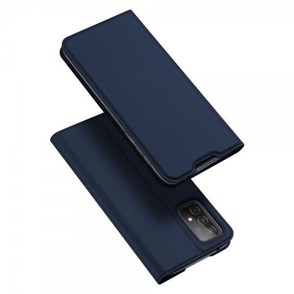 Husa Premium Flip Cover Duxducis Skin Pro Compatibila Cu Samsung Galaxy A52 / A52 5g, Albastru Navy