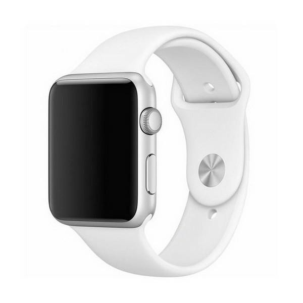 Curea Goospery Silicone Band Compatibila Cu Apple Watch 4 / 5 / 6/ Se 44mm, Silicon, Alb