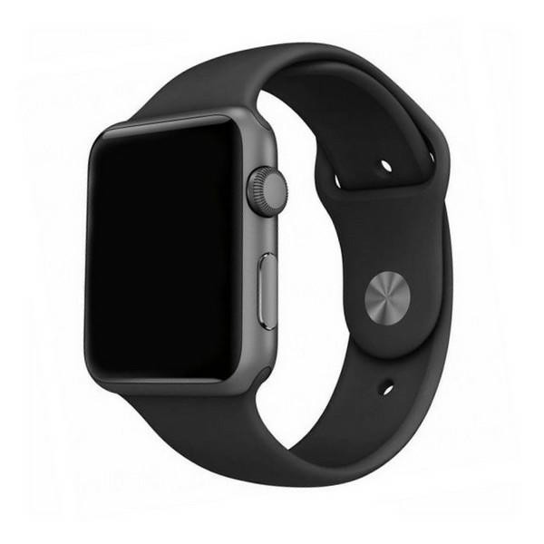 Curea Goospery Silicone Band Compatibila Cu Apple Watch 4 / 5 / 6/ Se 44mm, Silicon, Negru