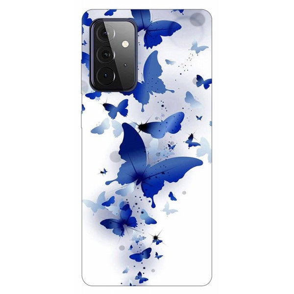 Husa Silicon Soft Upzz Print Compatibila Cu Samsung Galaxy A72 Model Blue Butterflies itelmobile.ro imagine noua 2022
