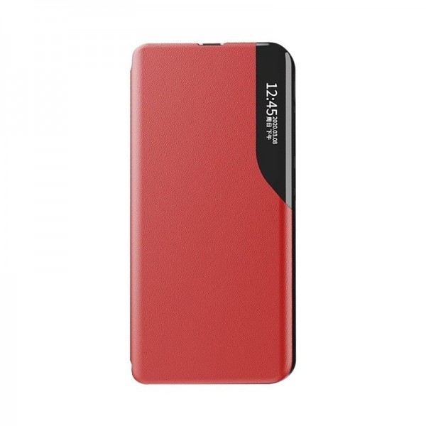 Husa Tip Carte Upzz Eco Book Compatibila Cu Xiaomi Redmi Note 9t, Piele Ecologica - Rosu