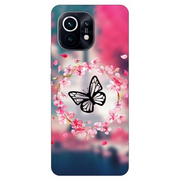 Husa Silicon Soft Upzz Print Compatibila Cu Xiaomi Mi 11 Model Butterfly itelmobile.ro imagine noua 2022
