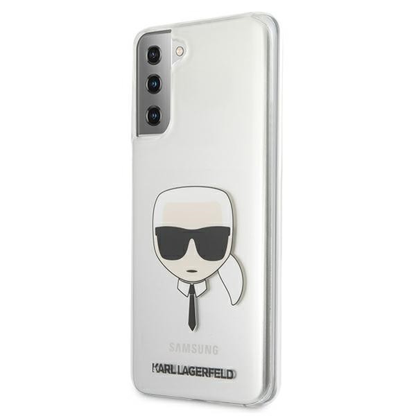 Husa Premium Originala Karl Lagerfeld Compatibila Cu Samsung Galaxy S21, Transparent Karl Head – Klhcs21sktr compatibila imagine noua 2022