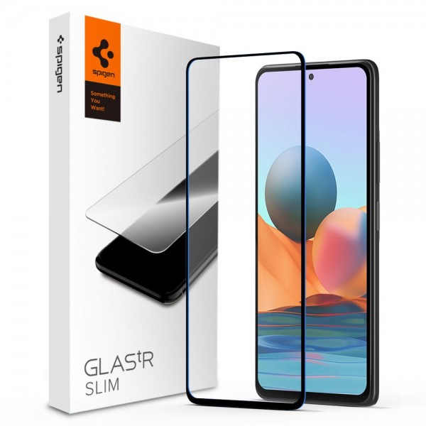 Folie Premium Tempered Glass Spigen Glass Fc Compatibila Cu Xiaomi Redmi Note 10 Pro, Negru itelmobile.ro imagine noua 2022