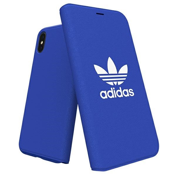 Husa Premium Adidas Flip Cover Compatibila Cu iPhone X / Xs, Albastra