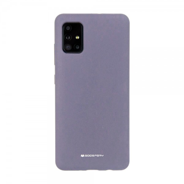 Husa Spate Mercury Goospery Silicone Compatibila Cu Samsung Galaxy A31, Interior Alcantara, Lavender Grey Goospery imagine noua 2022