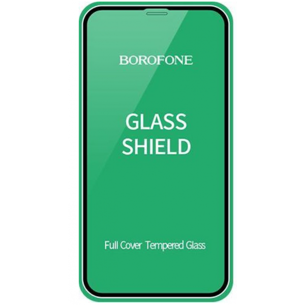 Folie Sticla Securizata Borofone Elephant Compatibila Cu iPhone 12 Pro Max, Transparenta Cu Rama Neagra Borofone imagine noua 2022