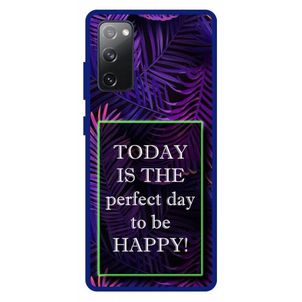 Husa Premium Spate Upzz Pro Anti Shock Compatibila Cu Samsung Galaxy S20 Fe, Model Perfect Day, Rama Albastra geekmall.ro imagine noua tecomm.ro