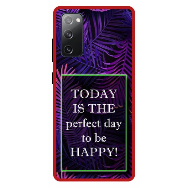 Husa Premium Spate Upzz Pro Anti Shock Compatibila Cu Samsung Galaxy S20 Fe, Model Perfect Day, Rama Rosie geekmall.ro imagine noua tecomm.ro